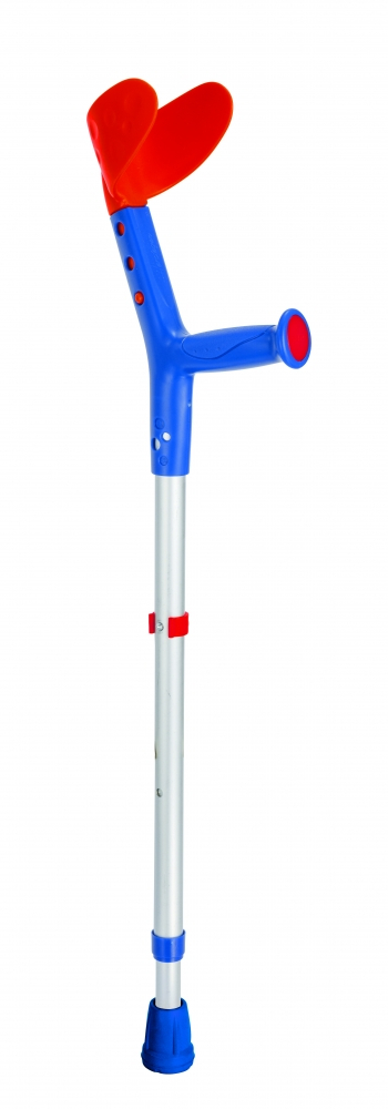 Bengala para crianças, muleta inglesa, birregulável, alumínio, azul e roxo, igueldo