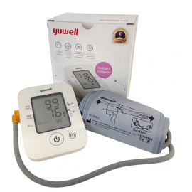 Monitor digital de pressão arterial | YE660D| Yuwell |Braço| Automático| Manguito (22-45cm) |Com memória |Tela grande |Branco