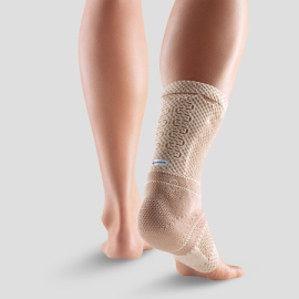 Bauerfeind Suporte de tornozelo elástico | Dor no tendão de Aquiles | Bege | Vários tamanhos | AchilloTrain