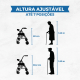 Andarilho dobrável | Assento e encosto | Alumínio | Cesta | Para idosos | Azul | Prado | Mobiclinic - Foto 1