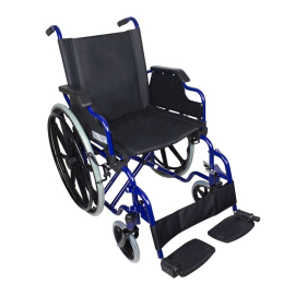 Cadeira de rodas para idosos | Dobrável | Roda grande | Azul | Giralda | Mobiclinic