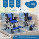 Cadeira de rodas elétrica dobrável | Alumínio | Auton. 20 km | 24V | Azul e preta | Lyra | Mobiclinic - Foto 2