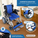 Cadeira de rodas elétrica dobrável | Alumínio | Auton. 20 km | 24V | Azul e preta | Lyra | Mobiclinic - Foto 5