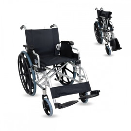 Cadeira de rodas dobrável | Alumínio | Apoio de braços dobrável e apoios de pés amovíveis | Rodas grandes | Opera | Mobiclinic