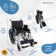 Cadeira de rodas dobrável | Alumínio | Apoio de braços dobrável e apoios de pés amovíveis | Rodas grandes | Opera | Mobiclinic - Foto 1