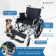 Cadeira de rodas dobrável | Alumínio | Apoio de braços dobrável e apoios de pés amovíveis | Rodas grandes | Opera | Mobiclinic - Foto 2