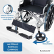 Cadeira de rodas dobrável | Alumínio | Apoio de braços dobrável e apoios de pés amovíveis | Rodas grandes | Opera | Mobiclinic - Foto 5