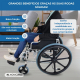 Cadeira de rodas dobrável | Alumínio | Apoio de braços dobrável e apoios de pés amovíveis | Rodas grandes | Opera | Mobiclinic - Foto 7