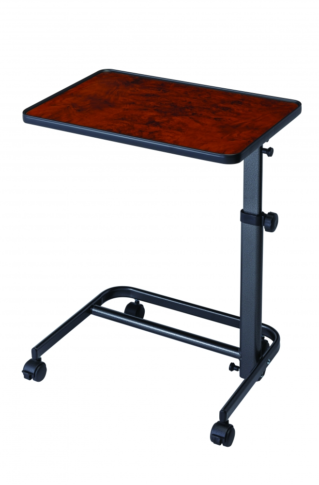 Mesa lateral, para cama, cadeira ou sofá, cor wengué (nogueira escura), tampo 40 x 60 cm, difusão (Herdegen)