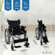 Cadeira de rodas | Alumínio | Dobrável | Com freios | Apoios de braços e pés | Encosto dividido | Palacio | Mobiclinic - Foto 1