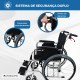 Cadeira de rodas | Alumínio | Dobrável | Com freios | Apoios de braços e pés | Encosto dividido | Palacio | Mobiclinic - Foto 3