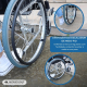 Cadeira de rodas | Alumínio | Dobrável | Com freios | Apoios de braços e pés | Encosto dividido | Palacio | Mobiclinic - Foto 5