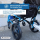 Cadeira de rodas | Dobrável | Alumínio | Travões nas manetes | Azul | Pirâmide | Mobiclinic - Foto 5