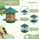 Alimentador de pássaros | Silvestres | 1,2 L | Exterior | 20 x 22 x 20 | Jardim | Pendurado | Pardais | Pico | Mobiclinic - Foto 2
