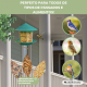 Alimentador de pássaros | Silvestres | 1,2 L | Exterior | 20 x 22 x 20 | Jardim | Pendurado | Pardais | Pico | Mobiclinic - Foto 7