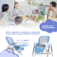 Cadeira alta e baloiço | Dobrável | Rodas e bandeja | Capacidade máx 15kg | 6-36 meses | Ajustável | Azul | Nala | Mobiclinic - Foto 8