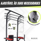 Barra fixa para flexões | Treino completo | Encosto ajustável | Acolchoado | Aço | Máx. 100 kg | MultiFit | Mobiclinic - Foto 3