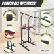 Barra fixa para flexões | Treino completo | Encosto ajustável | Acolchoado | Aço | Máx. 100 kg | MultiFit | Mobiclinic - Foto 5