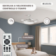 Ventilador de teto | 4 pás | 6 velocidades | 3 modos de iluminação | Luz LED | Controle remoto | Oasis | Mobiclinic - Foto 6