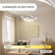 Ventilador de teto | 4 pás | 6 velocidades | 3 modos de iluminação | Luz LED | Controle remoto | Oasis | Mobiclinic - Foto 7