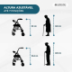 Andarilho dobrável | Assento e encosto | Alumínio | Cesta | Para idosos | Azul | Prado | Mobiclinic - Foto 1