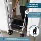 Andarilho com rodas | Dobrável | Alumínio | Travão nas alavancas | Assento e encosto | Cinza | Sofía | Mobiclinic - Foto 7