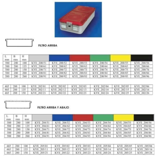 Recipiente de filtro para cima e para baixo