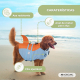 Colete salva-vidas para cães | Arnês ajustável | Guia com anel | Alça | Leve | Barbatana decorativa | Sharky | L | Mobiclinic - Foto 11