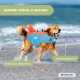 Colete salva-vidas para cães | Arnês ajustável | Guia com anel | Alça | Leve | Barbatana decorativa | Sharky | L | Mobiclinic - Foto 14