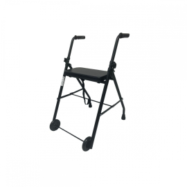 Andador para idosos | Dobrável | Assento | 2 rodas | Preto | Emérita | Mobiclinic