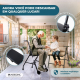 Andador para idosos | Dobrável | Assento | 2 rodas | Preto fosco | Emérita | Mobiclinic - Foto 4