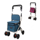 Carrinho de compras | 4 rodas | Até 120 kg | Dobrável | Com bolsa | Sistema de freio | Azul | Coliseu | Mobiclinic - Foto 1