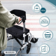 Andador com apoio para os pés | Dobrável | Travões alavancas | Rodas 360º | Bolsa | Suporte bengala | Ibiza | Mobiclinic - Foto 8