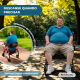 Andador bariátrico | Dobrável | Até 204 kg | Alumínio reforçado | Freios | Rodas 360º | Cesto | Madeira | Mobiclinic - Foto 4