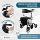 Andador com apoio para os pés | Dobrável | Travões alavancas | Rodas 360º | Bolsa | Suporte bengala | Ibiza | Mobiclinic - Foto 6