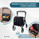 Andador dobrável | Carrinho de compras | Sistema de freio | Altura ajustável | Alavanca única | Bolsa XXL | Formen | Mobiclinic - Foto 5