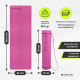 Tapete de yoga | Antiderrapante | 181x61x0,6 cm | Flexível | TPE | Lavável | Ecológico | Rosa | EY-01 | Mobiclinic - Foto 2