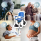 Cadeira de rodas com vaso sanitário | 3 em 1 | Dobrável e leve | Balde de 6,5L | Rodas com freios | Babor | Mobiclinic - Foto 8