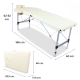 Mesa de massagem dobrável | Encosto de cabeça | Portátil | Alumínio | 186x60 cm | Crema | CA-01 Light | Mobiclinic - Foto 2