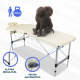 Mesa de massagem dobrável | Encosto de cabeça | Portátil | Alumínio | 186x60 cm | Crema | CA-01 Light | Mobiclinic - Foto 4