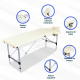Mesa de massagem dobrável | Encosto de cabeça | Portátil | Alumínio | 186x60 cm | Crema | CA-01 Light | Mobiclinic - Foto 8