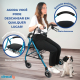 Andarilho ortopédico | Dobrável | Travões de mão | 4 rodas | Assento e encosto | TURIA | Clinicalfy - Foto 16