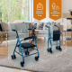 Andarilho para idosos | Dobrável | Alumínio | Assento e encosto | Azul | Paterna | Clinicalfy - Foto 6