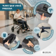 Cadeira de rodas dobrável | Encosto e apoios para os pés dobráveis | Leve | Até 100 kg | Freios duplos | Kefren | Mobiclinic - Foto 3