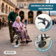 Cadeira de rodas dobrável | Encosto e apoios para os pés dobráveis | Leve | Até 100 kg | Freios duplos | Kefren | Mobiclinic - Foto 4