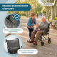 Cadeira de rodas dobrável | Encosto e apoios para os pés dobráveis | Leve | Até 100 kg | Freios duplos | Kefren | Mobiclinic - Foto 6