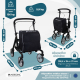 Andador dobrável | Carrinho de compras | Sistema de freio | Altura ajustável | Alavanca única | Bolsa XXL | Formen | Mobiclinic - Foto 2