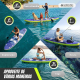 Prancha de paddle surf insuflável | 315x78x15cm | Máx 150kg | Remo ajustável | Seguro | Mochila e bomba | Stitch | Mobiclinic - Foto 4