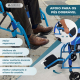 Cadeira de rodas | Dobrável | Alumínio | Travões nas manetes | Azul | Pirâmide | Mobiclinic - Foto 4