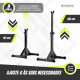 Suporte para pesos | Até 300 kg | Altura ajustável | Suportes de segurança | Base antiderrapante | Ironrack | Mobiclinic - Foto 5